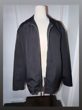 Men's CLAIBORNE Poly Tech Black Zip-Front Jacket